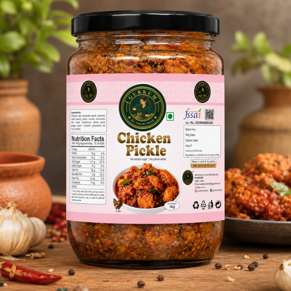 Gurkum Chicken Pickle (1kg)