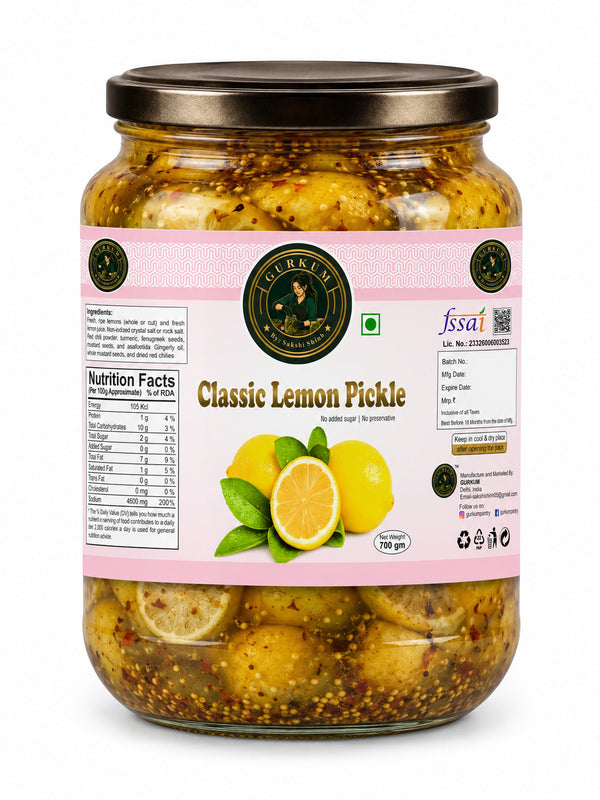 Gurkum Classic Lemon Pickle (700g)